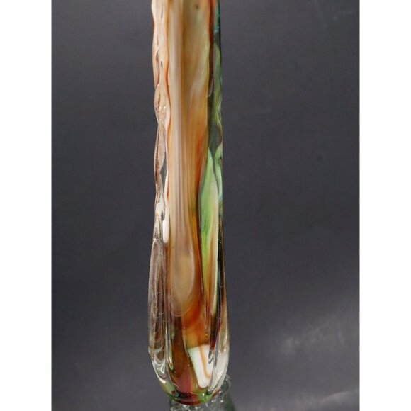 Vintage Hand Blown Art Glass Roadrunner or Pheasant 18" Tall Colorful - Picture 15 of 16